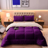 Luxury Soft Cozy Sherpa Comforter Plum