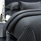 Charcoal Emboss Luxury Stripe Comforter Set