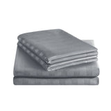 Grey Luxury Embossed Stripe Duvet Cover
