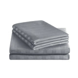 Grey Luxury Stripe Comforter Set