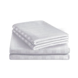White Emboss Luxury Stripe Comforter Set