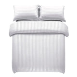 White Emboss Luxury Stripe Comforter Set