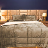 Fleece Sherpa Bedding Set-Camel