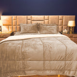 Fleece Sherpa Bedding Set-Camel
