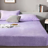 Fleece Sherpa Bedding Set-Lavender