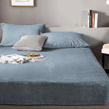Fleece Sherpa Bedding Set-Silver
