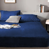 Fleece Sherpa Bedding Set-Navy
