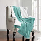 Fluffy Warm Sherpa Blanket Teal
