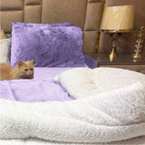Fleece Sherpa Bedding Set-Lavender