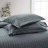 Charcoal Emboss Luxury Stripe Comforter Set