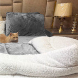 Fleece Sherpa Bedding Set-Silver
