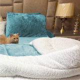 Fleece Sherpa Bedding Set-Teal