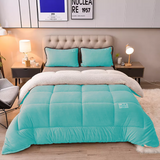 Luxury Soft Cozy Sherpa Comforter Teal