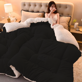 Luxury Soft Cozy Sherpa Comforter Black