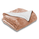 Fluffy Warm Sherpa Blanket Camel