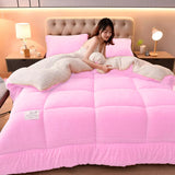 Luxury Soft Cozy Sherpa Comforter Pink